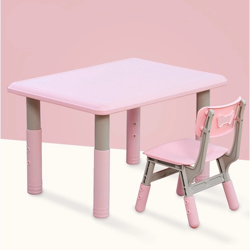 Детски комплект регулируема маса и стол Sonne Розова | Sonne18-2 - 4