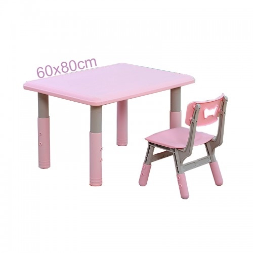 Детски комплект регулируема маса и стол Sonne Розова | Sonne18-2