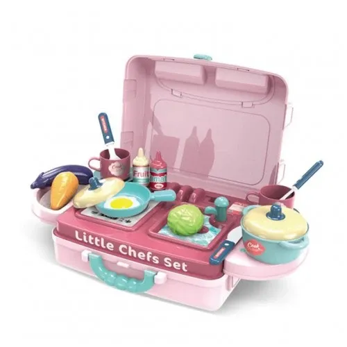Детска розова кухня Little Chefs Set | Sonne100 - 3