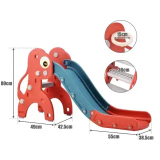 Детска пързалка Smile червена с кош | Sonne205 - 5