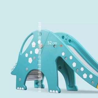 Детска пързалка Жирафчо тюркоаз цвят с баскетболен кош | Sonne208 - 5