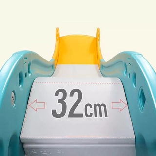 Детска пързалка Жирафчо тюркоаз цвят с баскетболен кош | Sonne208 - 6