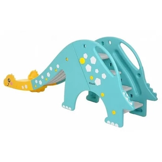 Детска пързалка Жирафчо тюркоаз цвят с баскетболен кош | Sonne208 - 8