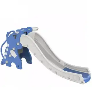 Детска пързалка Дино в син цвят с баскетболен кош | Sonne211 - 1