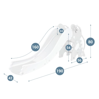 Детска пързалка Дино в син цвят с баскетболен кош | Sonne211 - 2