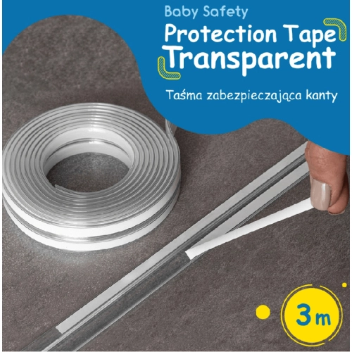 Прозрачна лента за защита на ръбовете на мебелите, 3 м | SBS-T10 - 6