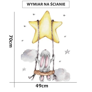 Стикери за стена за детска стая зайче на люлка | SONNE925 - 4