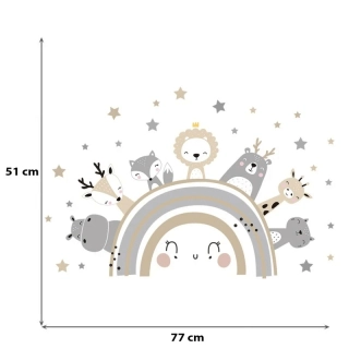 Стикери за стена за бебешка стая сладки животни | SONNE928 - 7