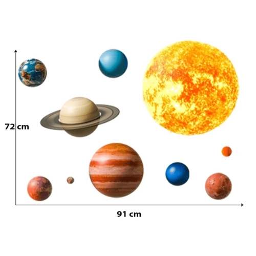 Стикери за стена за детска стая – Планети Слънчева система | SONNE926 - 4