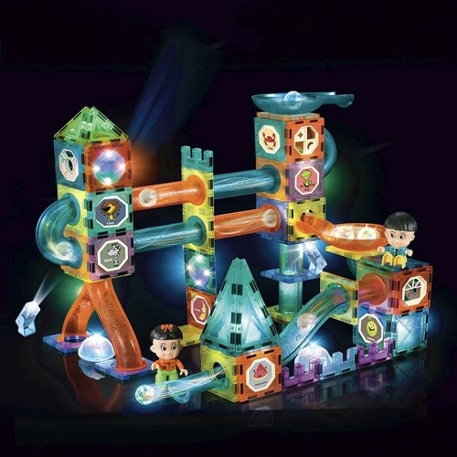 Детска игра с магнитни елементи и светещо топче Joy, 142 части | Sonne322 - 1