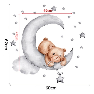 Стикер за стена за детска стая – Мече Луна | SONNE933 - 5