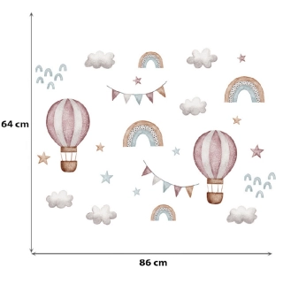 Стикери за стена за детска стая – балони и дъга | SONNE938 - 4