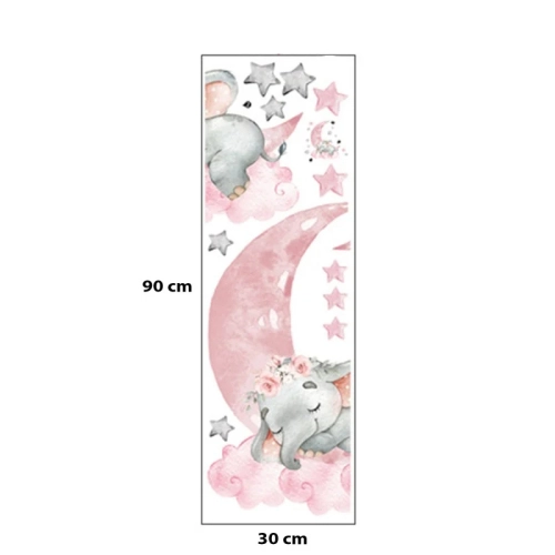 Стикери за стена за бебешка стая слонче на облак | SONNE930 - 2