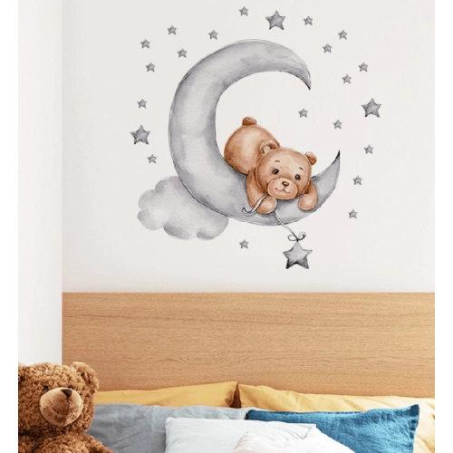Стикер за стена за детска стая – Мече Луна | SONNE933 - 2