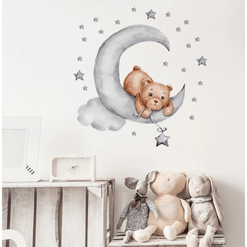 Стикер за стена за детска стая – Мече Луна | SONNE933 - 3