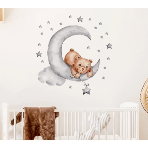Стикер за стена за детска стая – Мече Луна | SONNE933 - 4