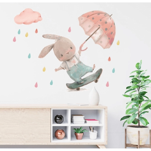 Стикер за стена за детска стая зайче с чадър | SONNE934 - 3