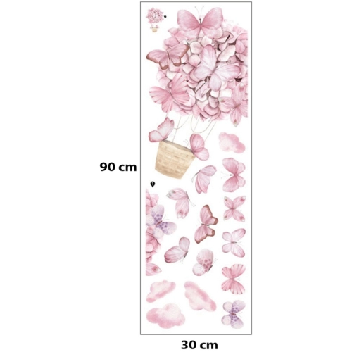 Детски стикери за стена – розови пеперуди | SONNE935 - 6