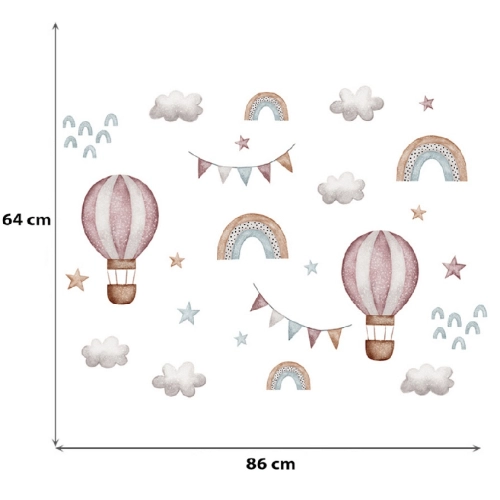 Стикери за стена за детска стая – балони и дъга | SONNE938 - 4