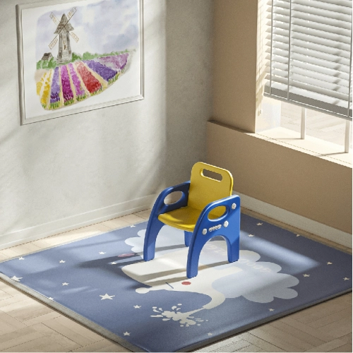 Детска маса с един стол в син цвят и лимон | SONNE943 - 3