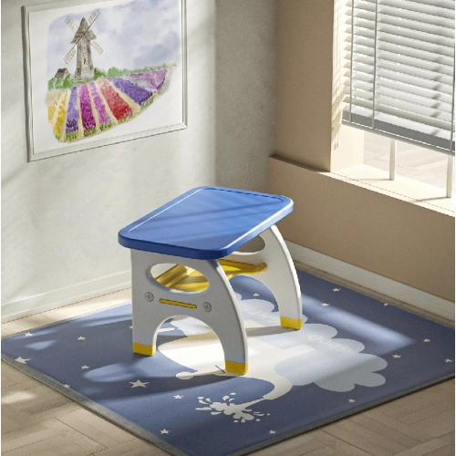 Детска маса с един стол в син цвят и лимон | SONNE943 - 4