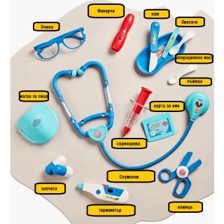 Детски докторски комплект със слушалки и аксесоари | SONNE961 - 4