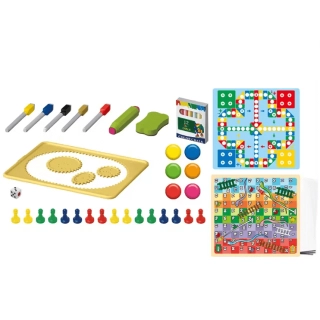 Детска двустранна дъска за рисуване в зелен цвят и аксесоари | SONNE967 - 3