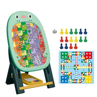 Детска двустранна дъска за рисуване в зелен цвят и аксесоари | SONNE967 - 5