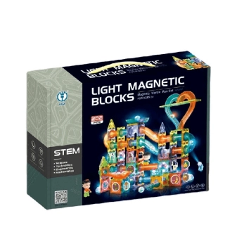 Голям магнитен конструктор Agera със светещо топче 202 части | SONNE975 - 2