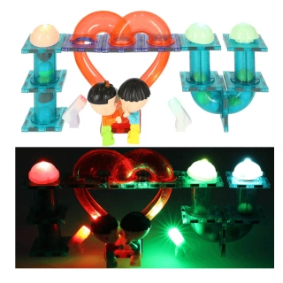 Голям магнитен конструктор Agera със светещо топче 202 части | SONNE975 - 3