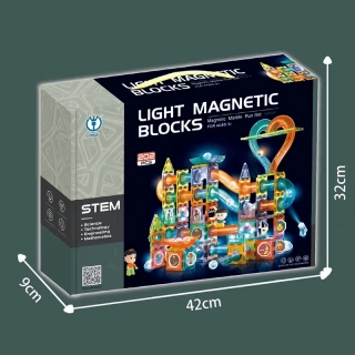 Голям магнитен конструктор Agera със светещо топче 202 части | SONNE975 - 4