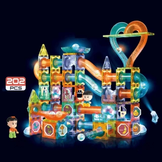 Голям магнитен конструктор Agera със светещо топче 202 части | SONNE975 - 5