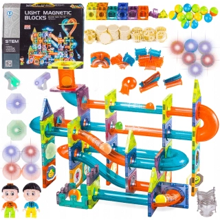 Голям магнитен конструктор Agera със светещо топче 202 части | SONNE975 - 6
