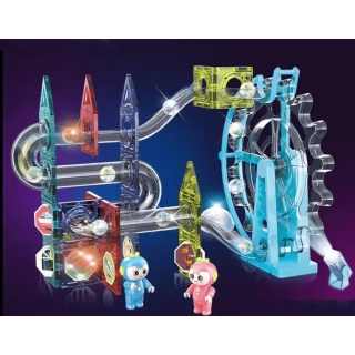 Светещ детски магнитен конструктор Dorfi със звуци 80 части | SONNE977 - 2