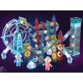 Детски магнитен конструктор Clunk със звук и светлина 129ч | SONNE978 - 2