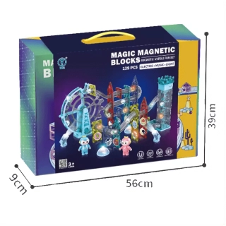 Детски магнитен конструктор Clunk със звук и светлина 129ч | SONNE978 - 4