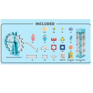 Детски магнитен конструктор Clunk със звук и светлина 129ч | SONNE978 - 5