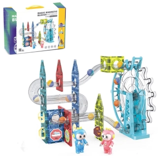 Магнитен детски конструктор Otis със звук и  колело 73 части | SONNE980 - 8