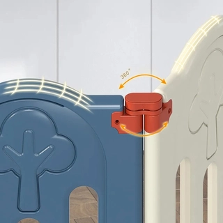 Бебешка ограда Little Dino - синьо и бяло | Sonne0527 - 2