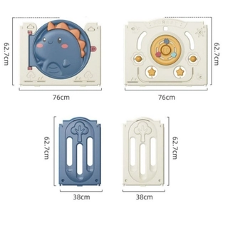 Бебешка ограда Little Dino - синьо и бяло | Sonne0527 - 9