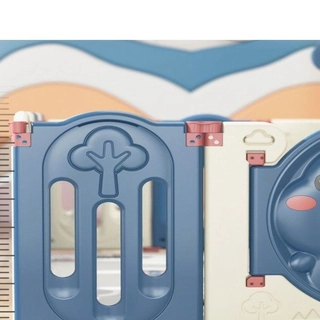 Бебешка ограда Little Dino - синьо и бяло | Sonne0527 - 3