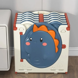 Бебешка ограда Little Dino - синьо и бяло | Sonne0527 - 4