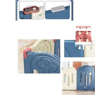 Бебешка ограда Little Dino - синьо и бяло | Sonne0527 - 5