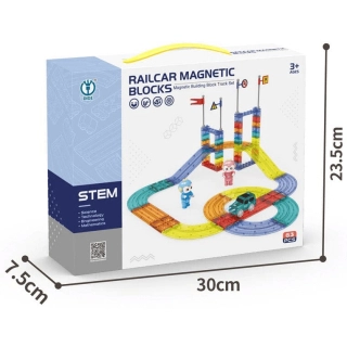 Детска магнитна писта Crimson с фигурка и количка 63 части | SONNE982 - 5