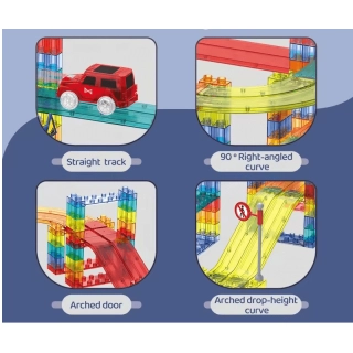 Голяма магнитна писта Gigabyte с нива и аксесоари 348 части | SONNE984 - 2