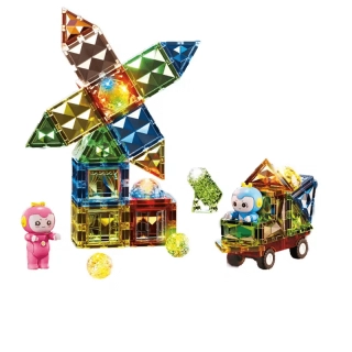 Детска светещ магнитен конструктор Tidy с фигурки и 57 части | SONNE985 - 6