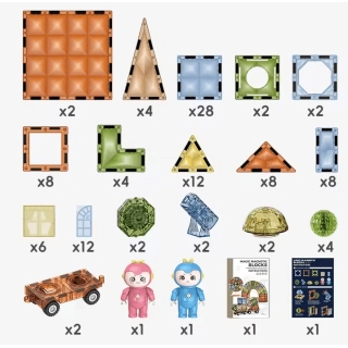 Светещ магнитен конструктор Zippo с количка 110 части | SONNE986 - 3