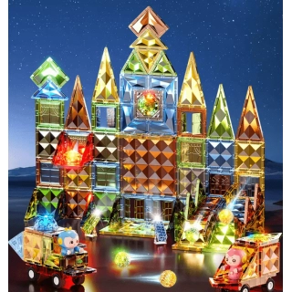 Светещ магнитен конструктор Zippo с количка 110 части | SONNE986 - 5