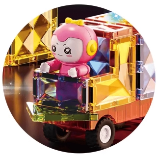 Светещ магнитен конструктор Zippo с количка 110 части | SONNE986 - 6