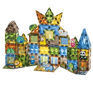 Голям магнитен конструктор Topo с животни  и 116 части | SONNE988 - 1